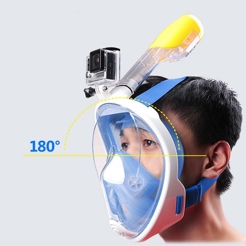 Mặt nạ lặn Full Face cao cấp, lặn sông, lặn hồ, lặn biển... Size L/XL _Đen