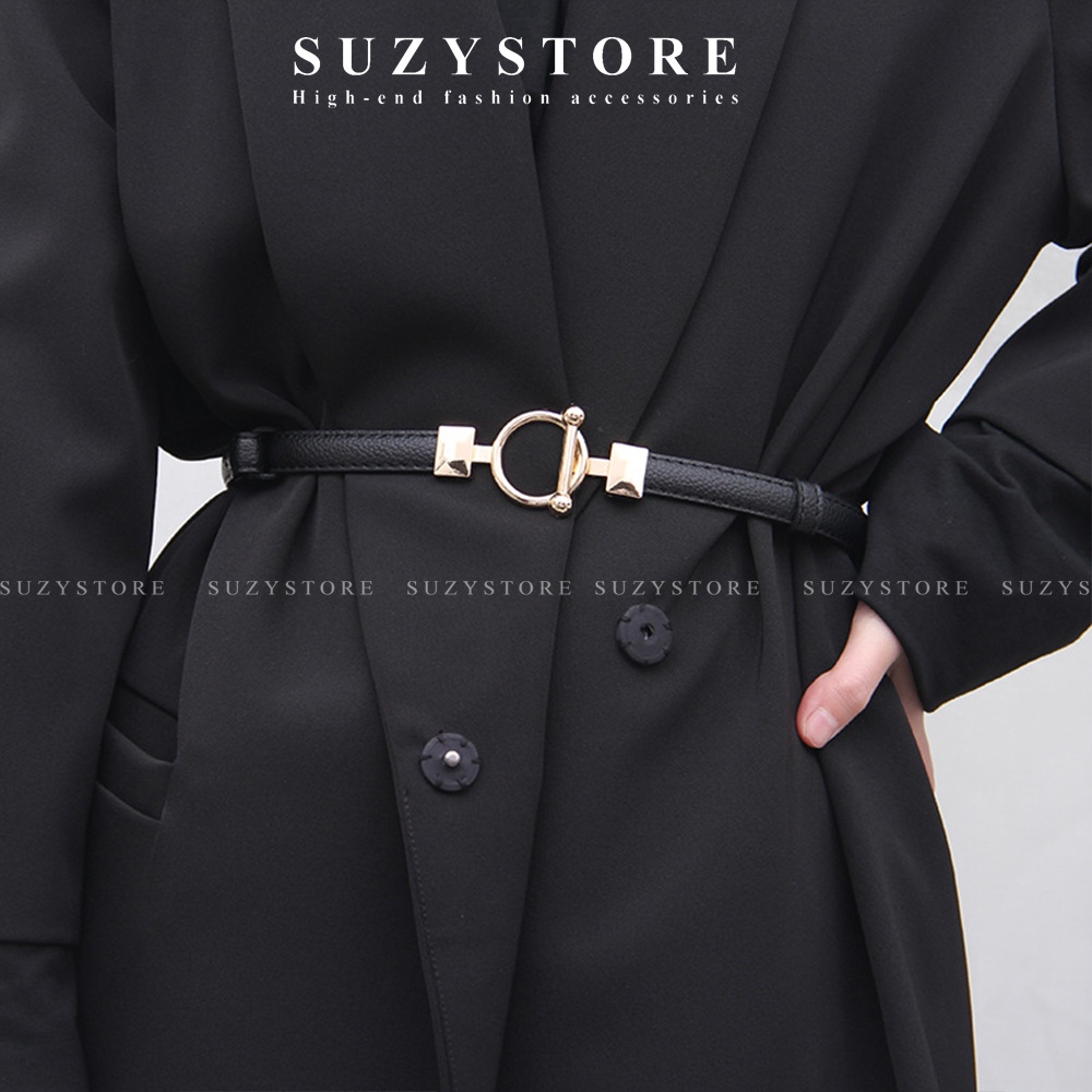 ĐAI VÁY nữ tròn nhỏ 1.4cm Suzystore - THẮT LƯNG nữ bản nhỏ nịt áo váy tròn nhỏ cài tiện lợi - Đai thắt áo nhỏ xinh TLSU6