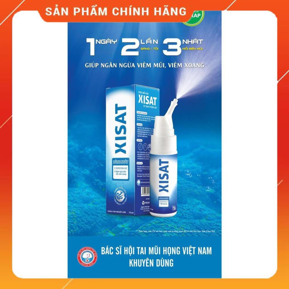 Dung Dịch Nước Biển Sâu Xisat Xịt Thông Mũi 75ml ,Xixat,Sixat,Sisat