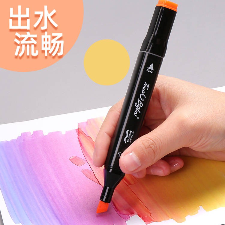 Bút đánh dấu đôi Bộ tranh sơn dầu Person Dụng cụ vẽ trẻ em Bút màu nước Đặt túi màu sắc đẹp