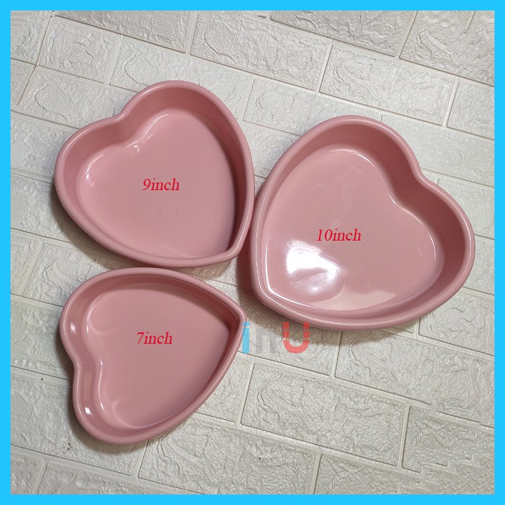 HCM - Khuôn silicon tim nướng bánh, đổ rau câu size 4inch, 7inch, 9inch và 10inch