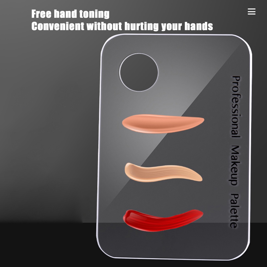 Bảng Acrylic Trong Suốt Trộn Màu Kem Nền Trang Điểm Làm Đẹp Chuyên Nghiệp