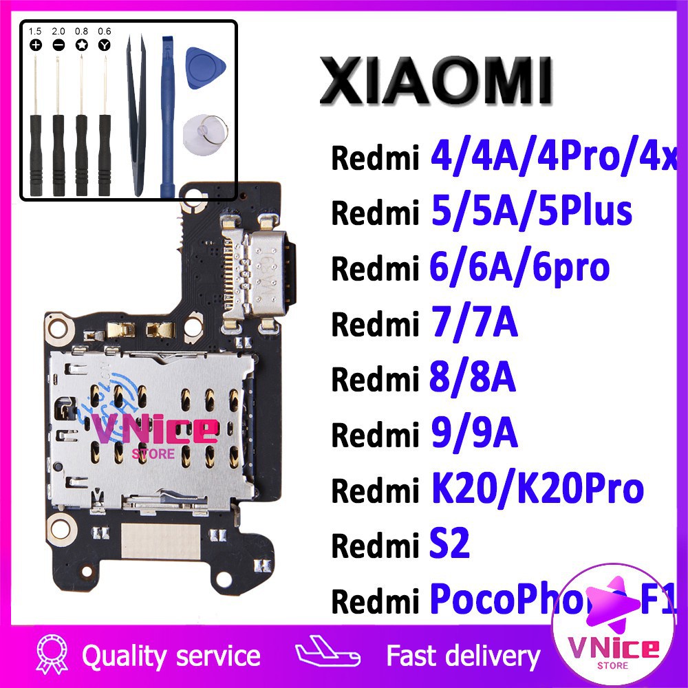 cụm chân sạc XiaoMi PocoPhone F1 Redmi 8 7 6 5 9 Pro Plus A S2 K20 K30 10X PRO