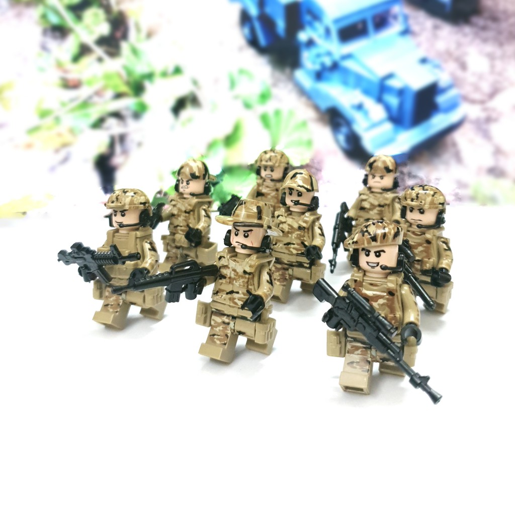 Bộ Đồ Chơi Lego cảnh sát Swat Camo 8 Lego lính đặc nhiệm