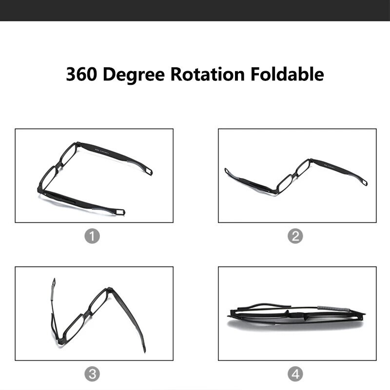 Kính Đọc Sách Chống Ánh Sáng Xanh Xoay 360 Độ TR90 Cho Nam Nữ