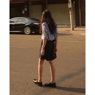 Quần Bermuda Navy Linen Shorts