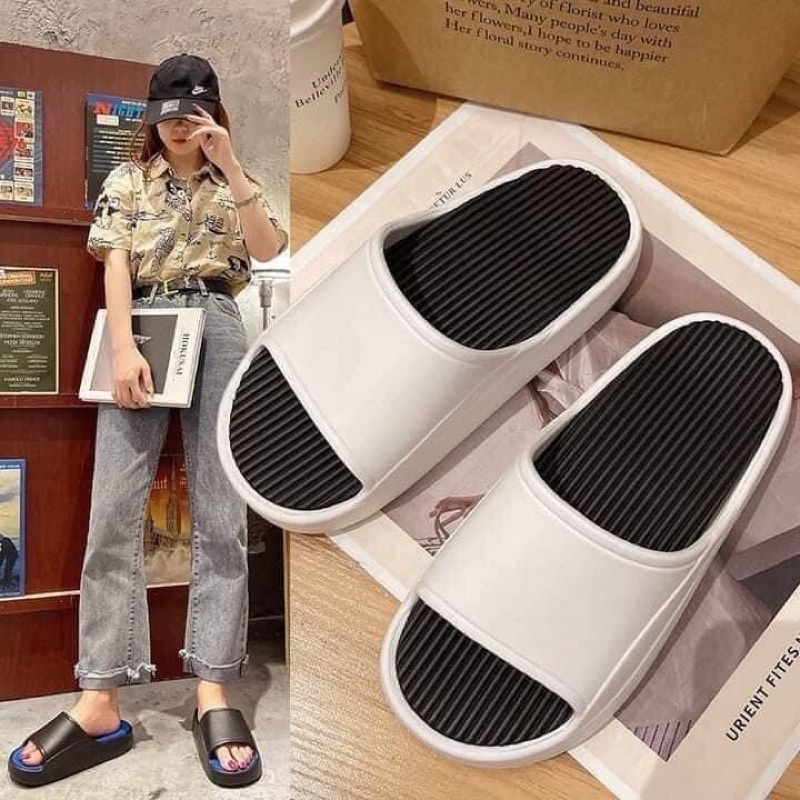 Dép bánh mì nam nữ đế cao 3cm hàng Qc
