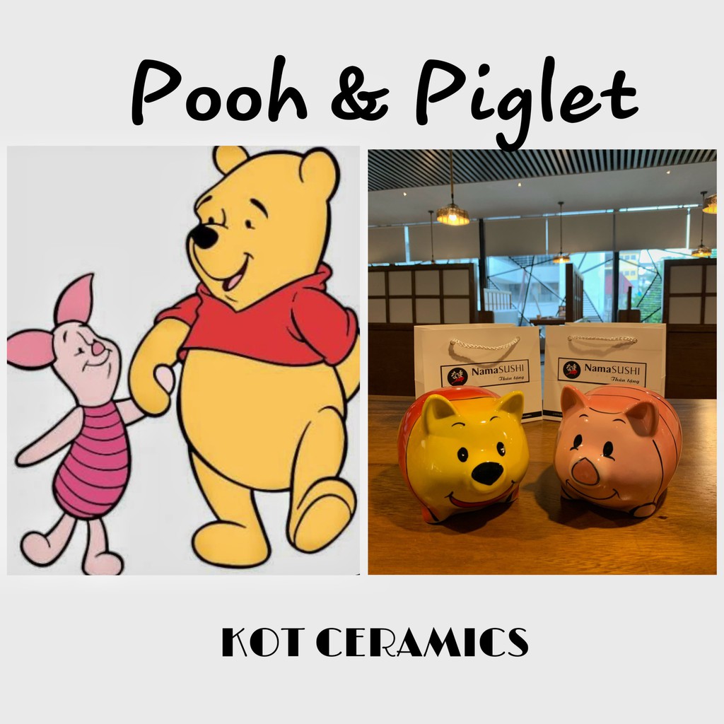 Heo sứ tiết kiệm PIGLET & POOH