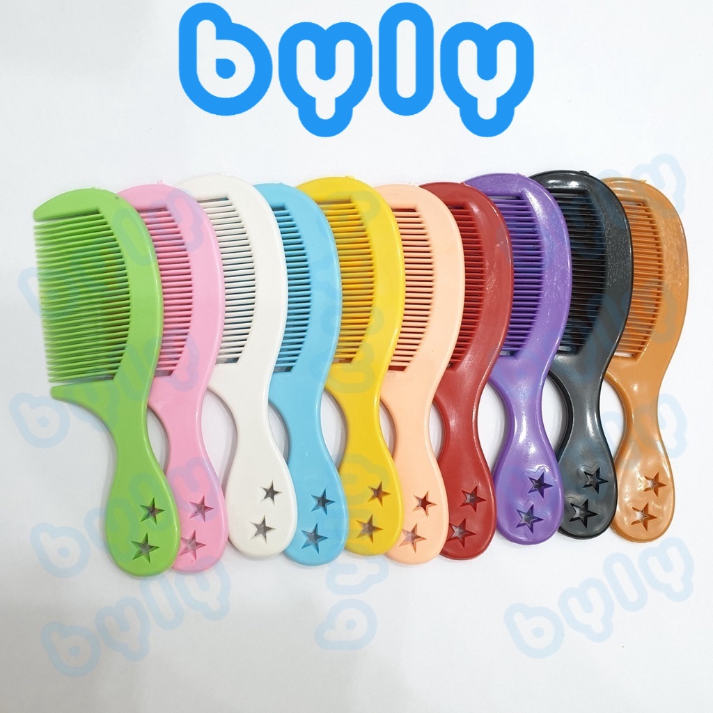 Lược mini chải tóc bằng nhựa nhiều màu - ByLy Store bluoc11