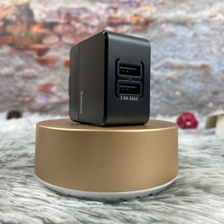 Củ sạc nhanh 2 cổng USB hãng Baseus 5V/3.4A/17W MAX - Mã TZCH802