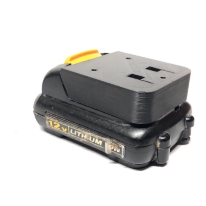 Đế lấy nguồn từ pin dewalt 10.8v/ 12v.
