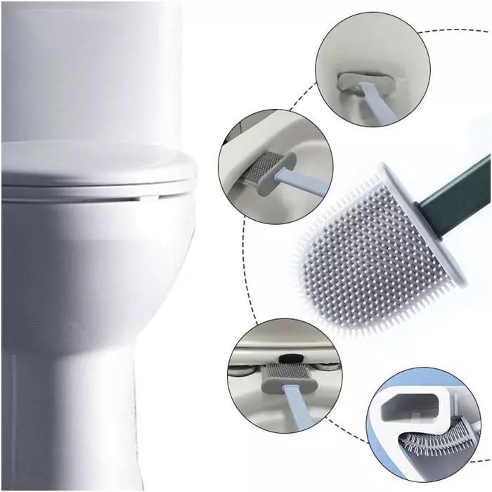 Chổi vệ sinh nhà tắm, cọ silicon vệ sinh bồn cầu toilet siêu sạch chất liệu silicon tiện lợi, Giadungbpm