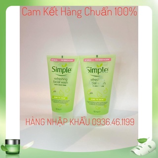 Sữa rửa mặt simple - sữa rửa mặt simple gel kind to skin refreshing facial wash gel 150ml