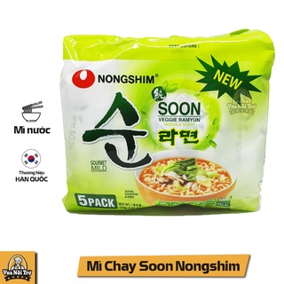 Lốc Mì Chay Soon Nongshim Hàn Quốc (112g/gói x 5 Gói)