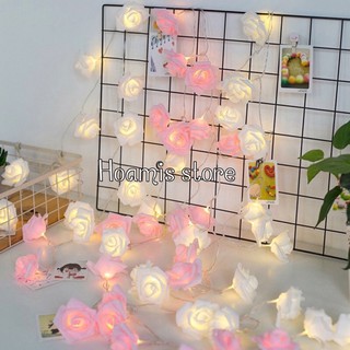 🌹Đèn led hoa hồng trắng/hồng/mix màu trang trí tiệc,lễ cầu hôn,phòng ngủ cực kì lãng mạng