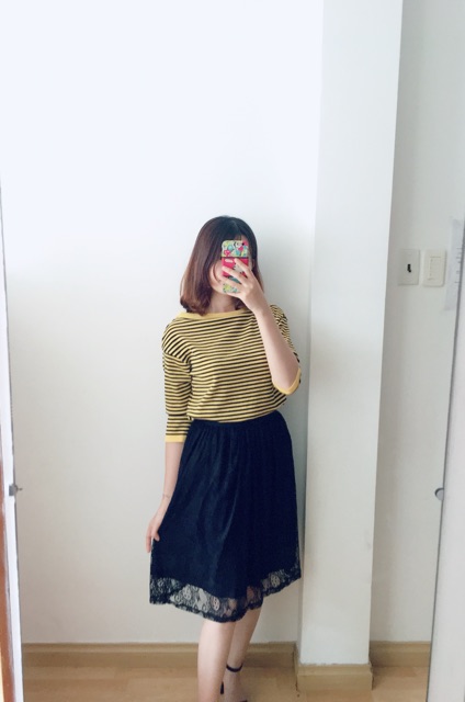 Chân váy ren 2 lớp ( hình thật)