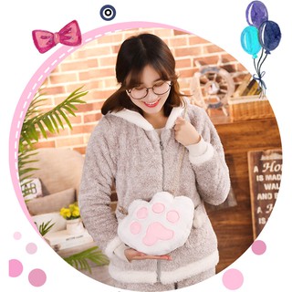 Túi đeo chéo chân mèo cute