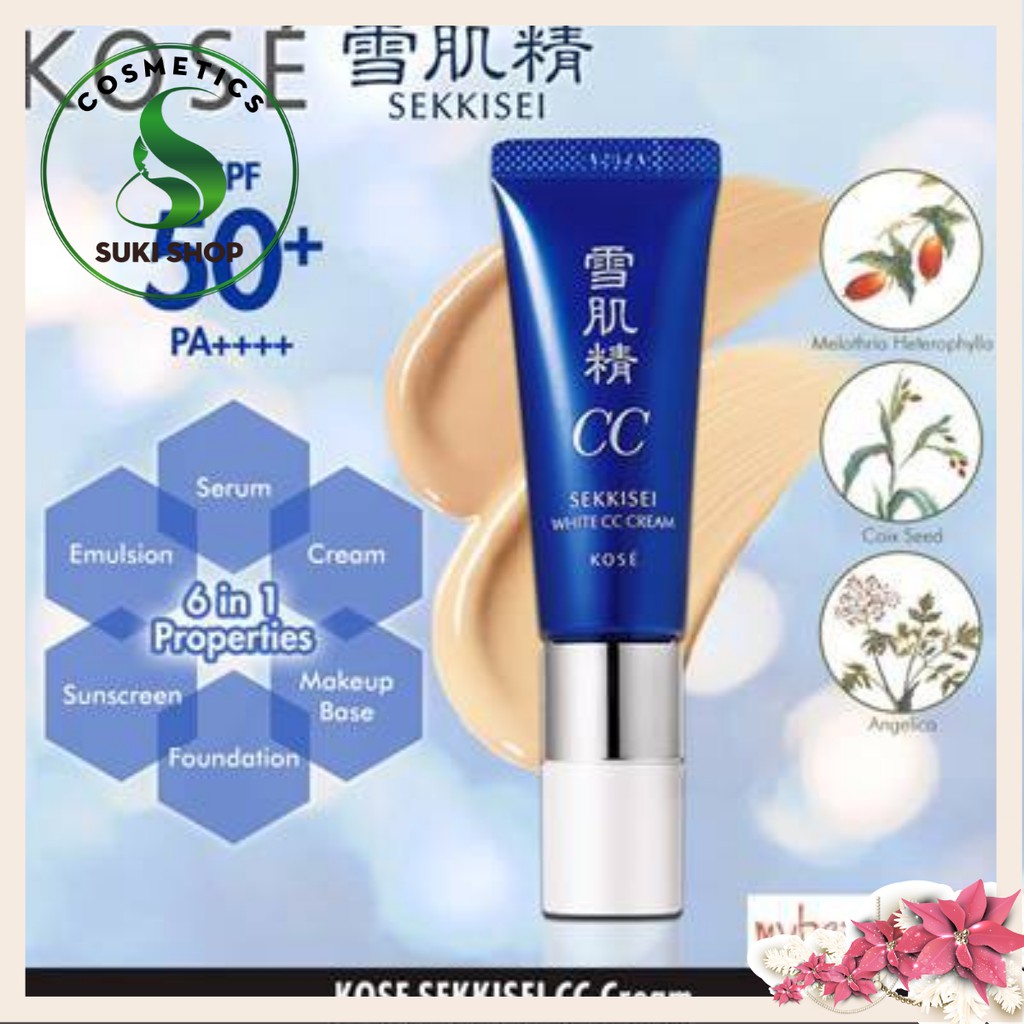 Kem trang điểm Kose Sekkisei White CC Cream SPF50/PA++++ (hàng chính hãng)