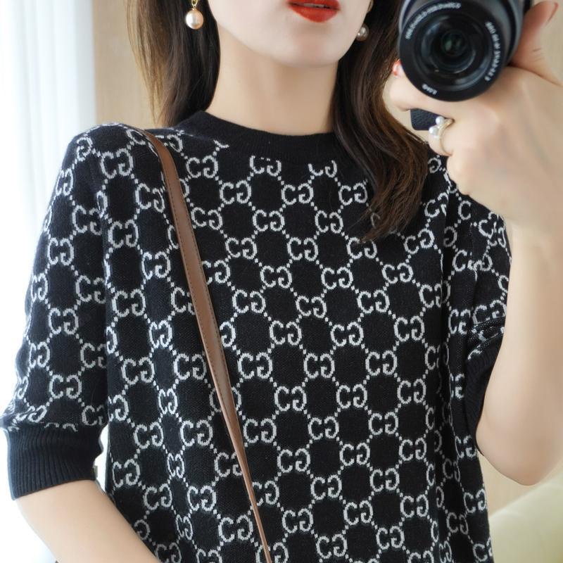 Áo Thun Tay Ngắn Cổ Tròn In Hình Thời Trang Mùa Hè Dành Cho Nữ