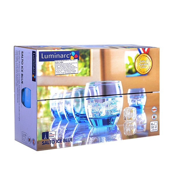 Bộ 6 ly thấp thủy tinh Luminarc Salto Ice Blue 320ml_J1584 (Xanh)