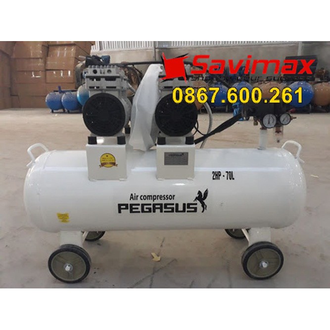 Máy nén khí Pegasus TM-OF750x2 70L cho ra khí nén không có dầu nên sạch hơn