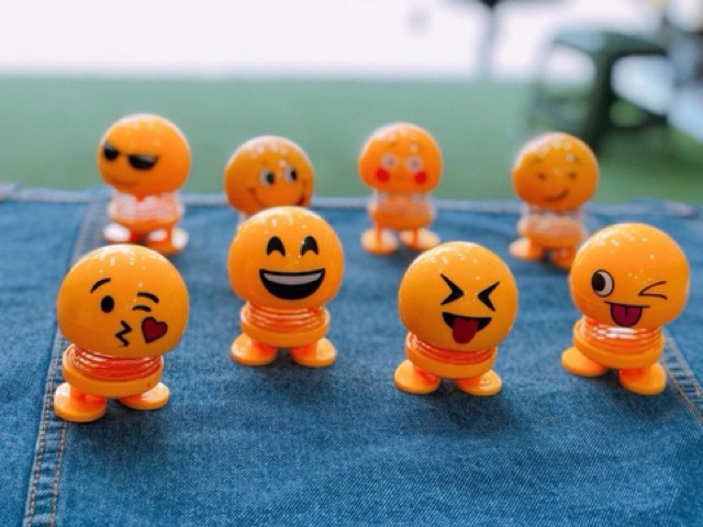 [COMBO 8 THÚ NHÚN EMOJI] Thú Nhún Emoji Lò Xo Biểu Tượng Cảm Xúc Giảm Stress
