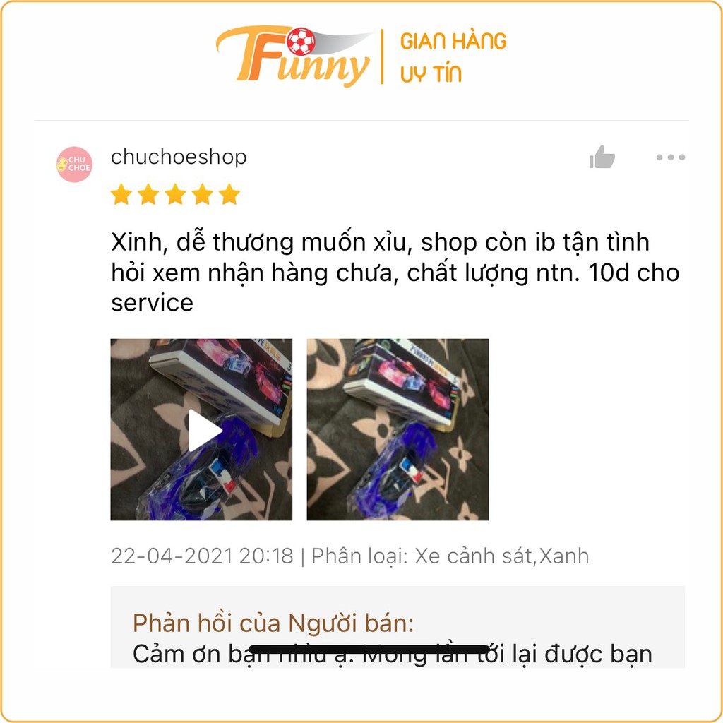 Ô Tô Cảnh Sát Phát Nhạc Phát Sáng, Tránh Vật Cản, T Funny, Nhựa ABS Siêu Bền, An Toàn