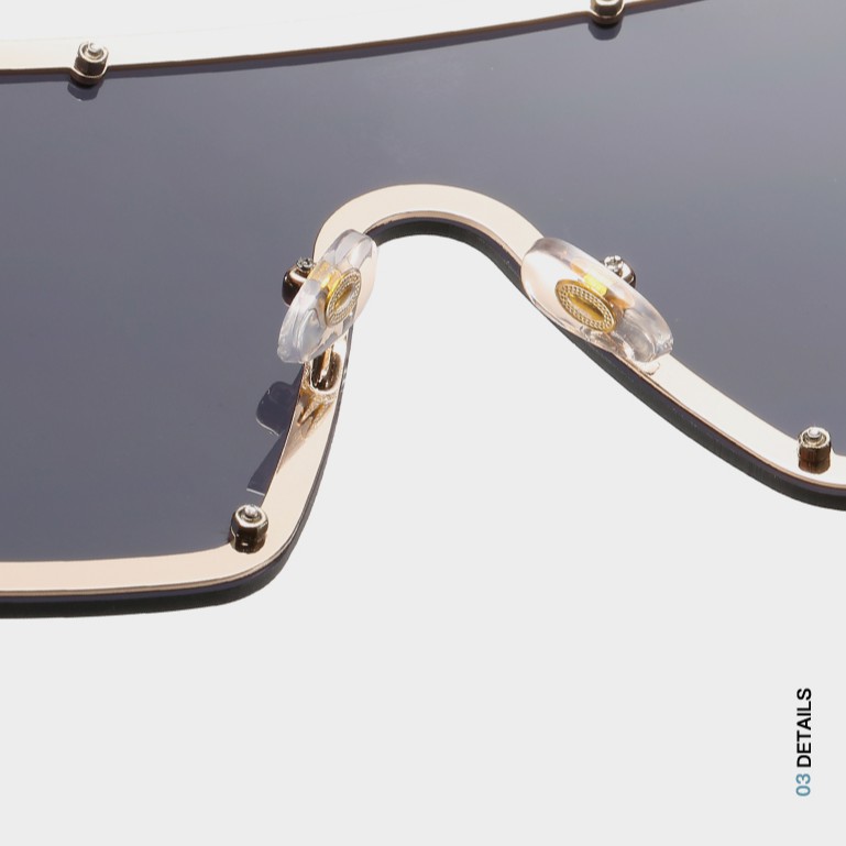 Kính mát gọng vuông bản to phong cách Châu Âu sang trọng