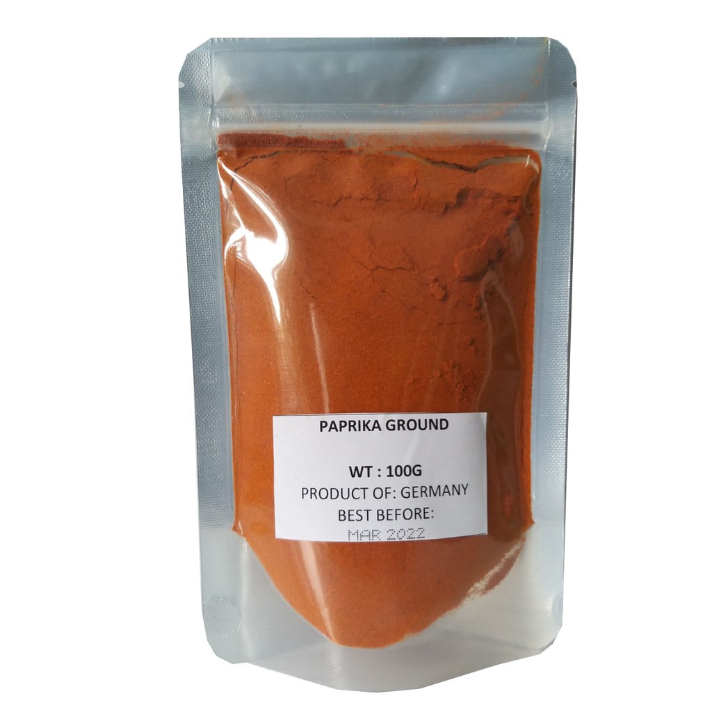Ớt Bột Cay làm gia vi, chế biến món ăn Paprika Ground 100g