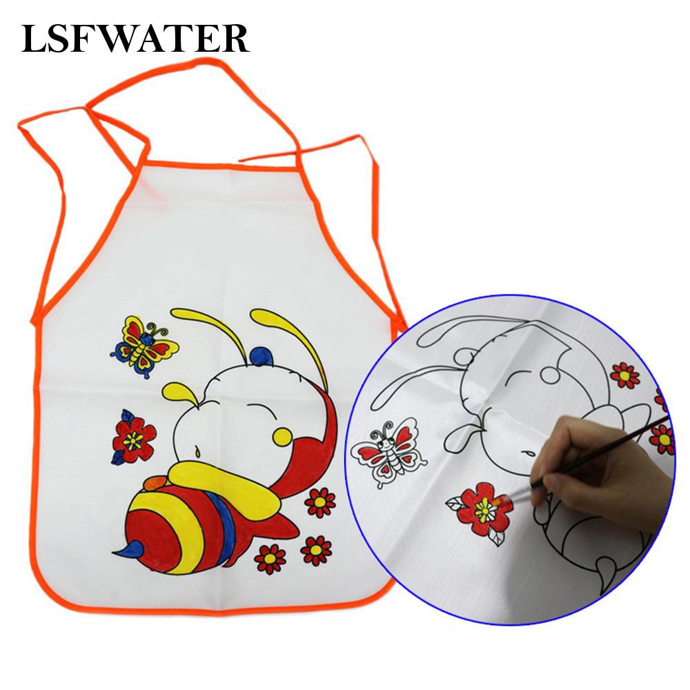 lsfwater77 Kids Children Oil Painting Graffiti Apron DIY Apron Kit Acrylic Paint Kitchen Art Class Vintage