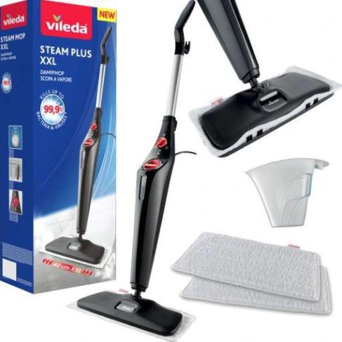 Cây Lau Nhà Hơi Nước Vileda tam giác, chữ nhật XXL plus, Công Suất 1550W, Nhập Đức, BH 12 Tháng