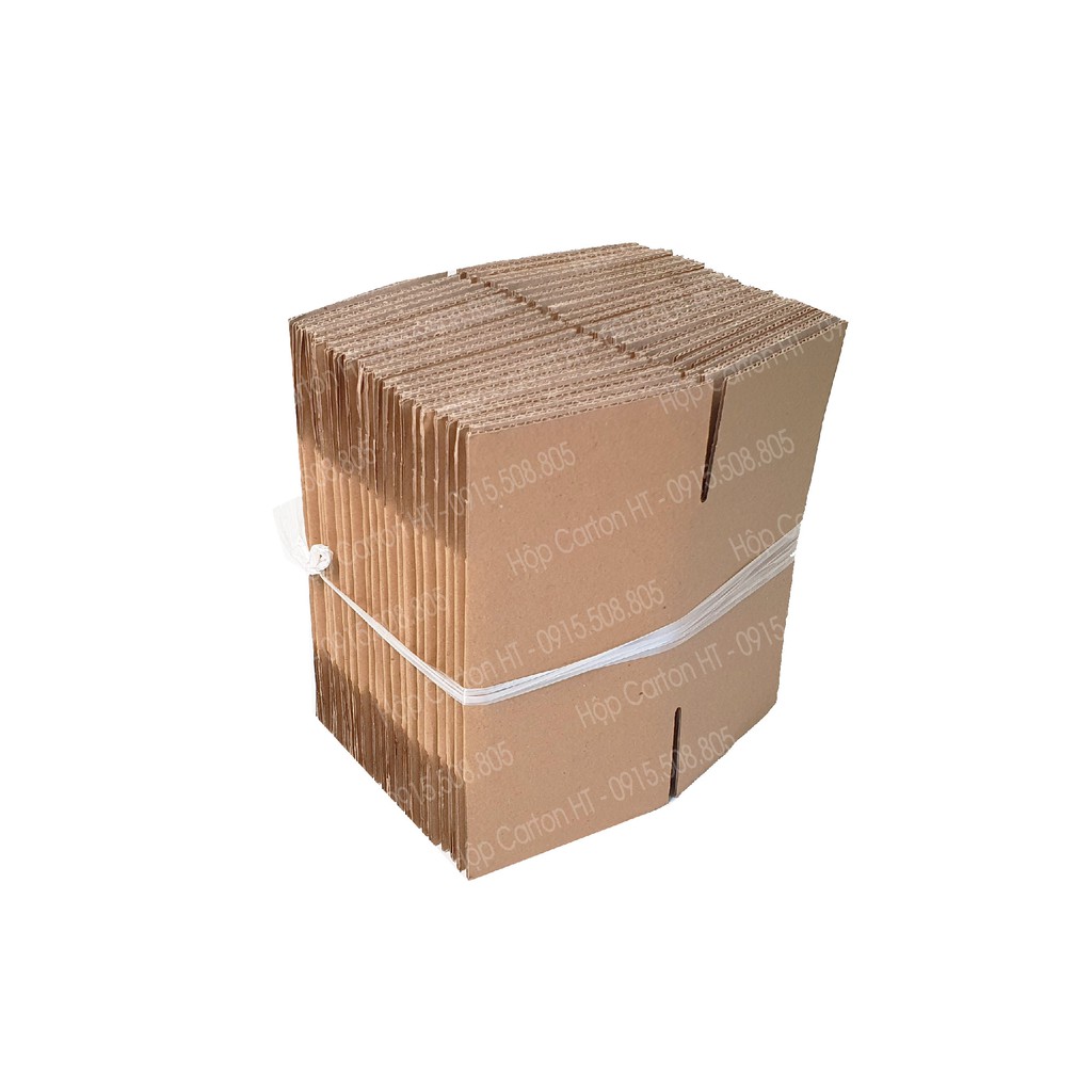 Combo 50 Hộp Carton Đóng Gói Hàng 10x10x10 Bìa Carton Vuông Cứng 3 Lớp Dày Dặn Gói Quà Nhỏ - Hộp Carton HT