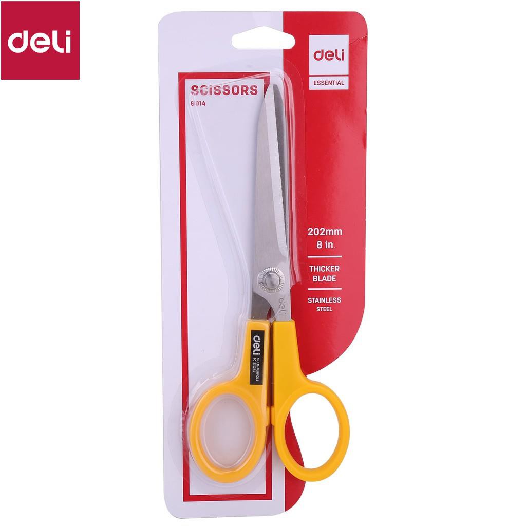 Kéo văn phòng 220mm Deli, Đen/Vàng - 1 chiếc - E6014 [Deli]