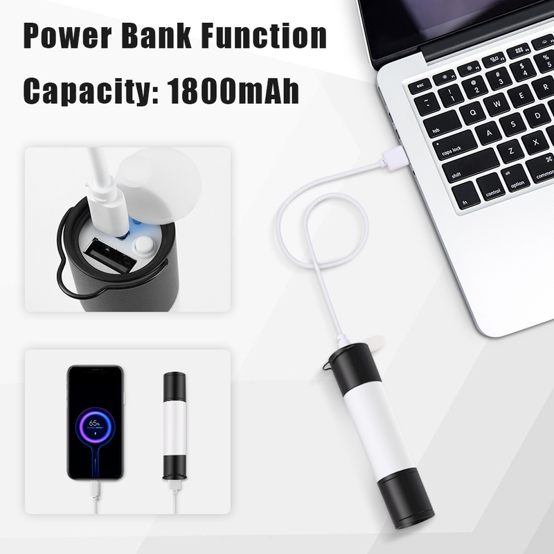 1 Đèn Pin LED Bằng Hợp Kim Nhôm Có Thể Tái Sạc Tiện Lợi