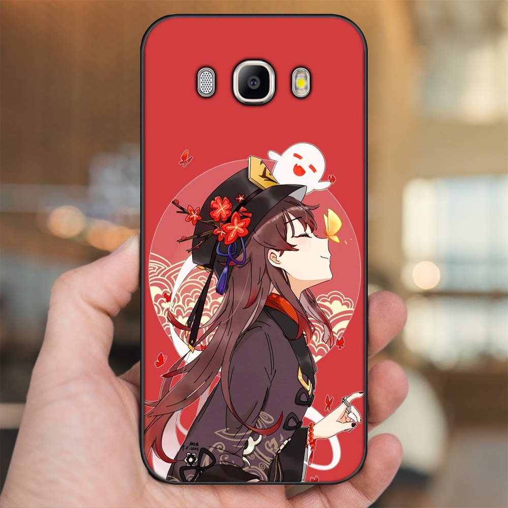 Ốp lưng Samsung J5 2016, J7 2016 viền đen in hình Hutao Genshin Impact