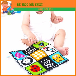 Thẻ tranh vải kích thích thị giác, thính giác tummy time cho bé