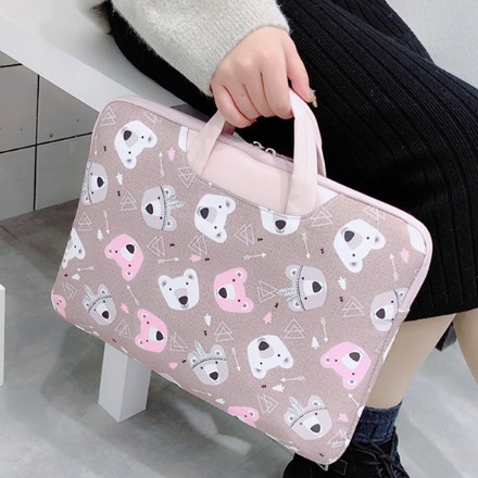 Cặp đựng laptop, túi chống macbook da PU có kèm ví, có đai gài hành lý và lớp đệm bông dày dặn | BigBuy360 - bigbuy360.vn