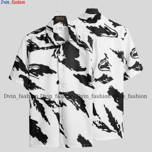 Áo sơ mi cộc tay nam , vải lụa form regular Dvin_fashion