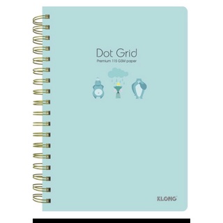 Sổ klong b5 dot grid 200 trang- ruột chấm -lò xo kép