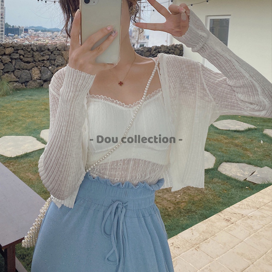 [Nowship2h] Áo Khoác Dệt Kim Cao Cấp (Áo Cardigan) Chống Nắng Thời Trang Mùa Hè Phong Cách Hàn Quốc - Mã TA014