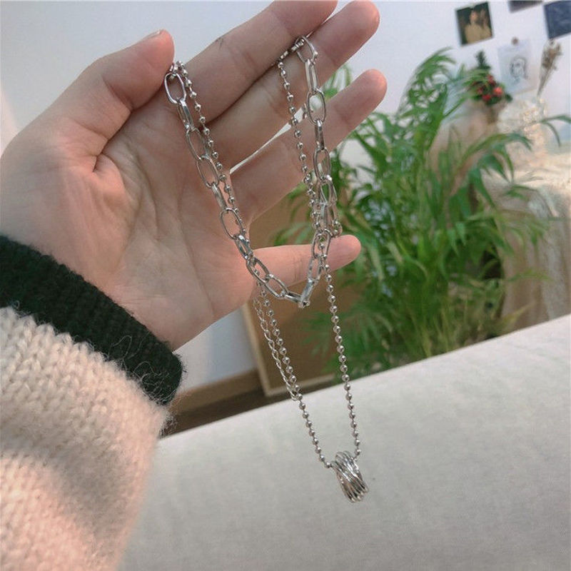JOJO COCO Vòng Cổ choker Nhiều Lớp Phong Cách hip hop Hàn Quốc Cá Tính Dành Cho Nữ