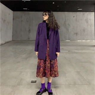 Áo blazer tím Hàn Quốc