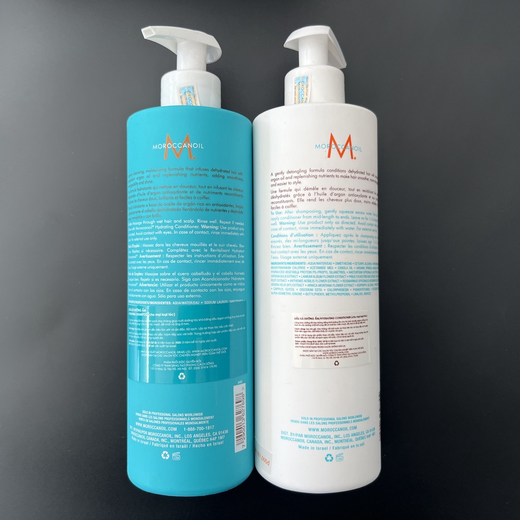 Bộ Dầu Gội &amp; Xả Siêu Mượt Moroccanoil Hydrating - Có tem chính hãng