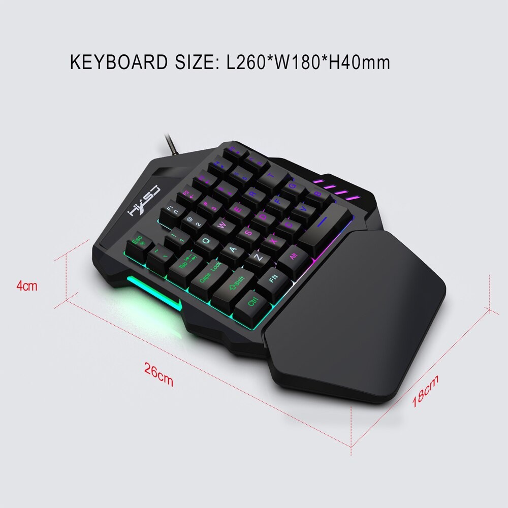 Bàn phím chơi game bán cơ HXSJ V100 Led RGB - Gaming Keybroad Led RGB