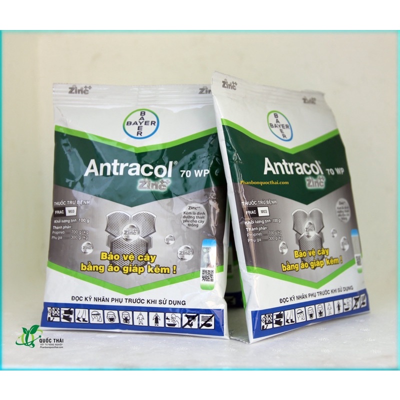 DIỆT NẤM BỆNH CHO CÂY TRỒNG ANTRACOL 70WP GÓI 100G