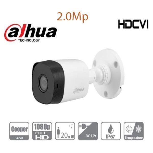 Camera Dahua DH-HAC-B1A21P 2.0M thân nhựa - Hàng Chính Hãng