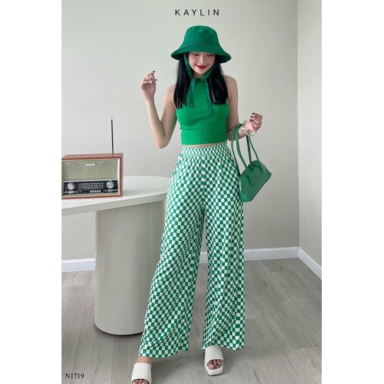 Quần Ống Rộng Caro Nhiều Màu Mềm Mịn, Thoải Mái (Hình Thật) Quần Suông Len Tăm Mềm