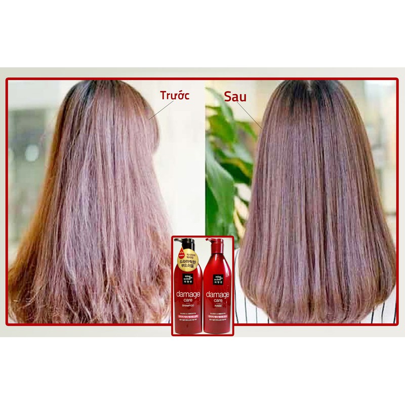 (680ml) DẦU GỘI - DẦU XẢ MISE EN SCENE Care Damge -MÀU ĐỎ DÀNH CHO TÓC YẾU VÀ BỊ HƯ TỔN