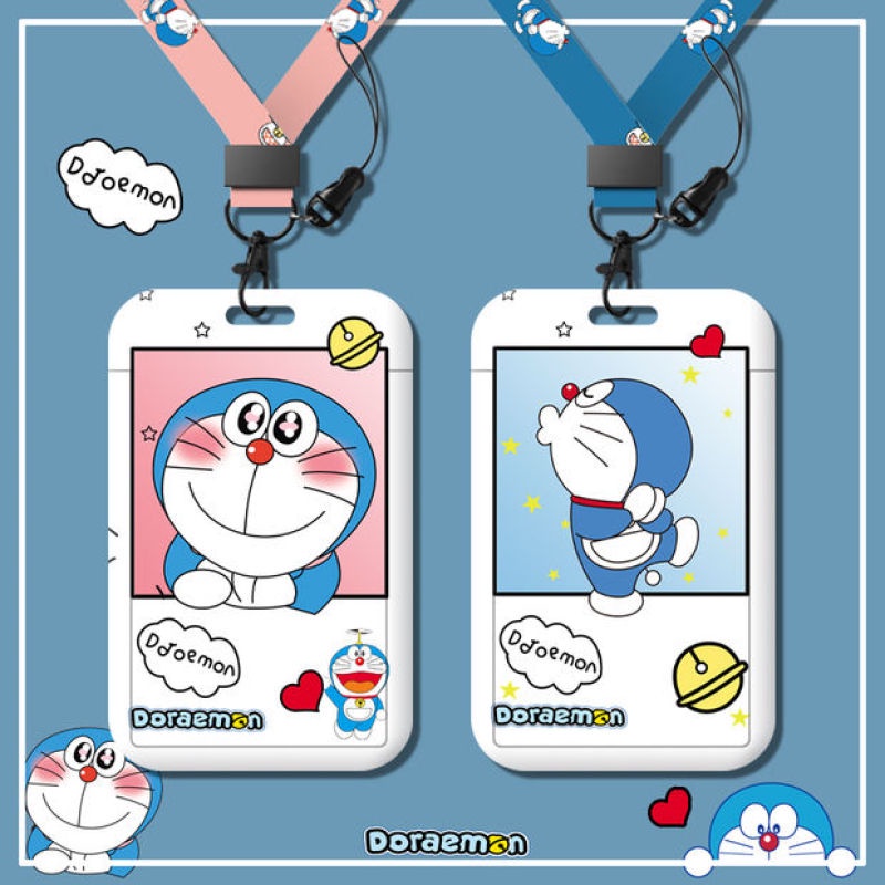 Ví Đựng Thẻ ID / Thẻ ID Hình Hoạt Hình Doraemon Có Dây Đeo Cho Cặp Đôi