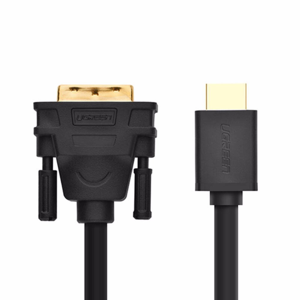 Cáp chuyển đổi HDMI sang DVI-D 24+1 dạng dây tròn UGREEN HD106 - Hàng chính hãng